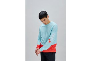 Doctorbike M'S MOTION AIR L/S JERSEY - LAZURITE BLUE/CARNELIAN ORANGE