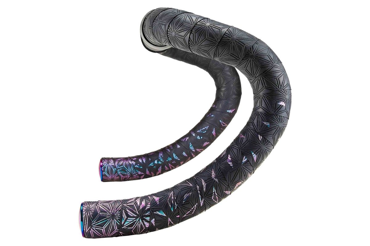 Doctorbike NASTRO MANUBRIO SUPACAZ SUPER STICKY KUSH - STAR FADE - OIL SLICK (OS PLUGS)