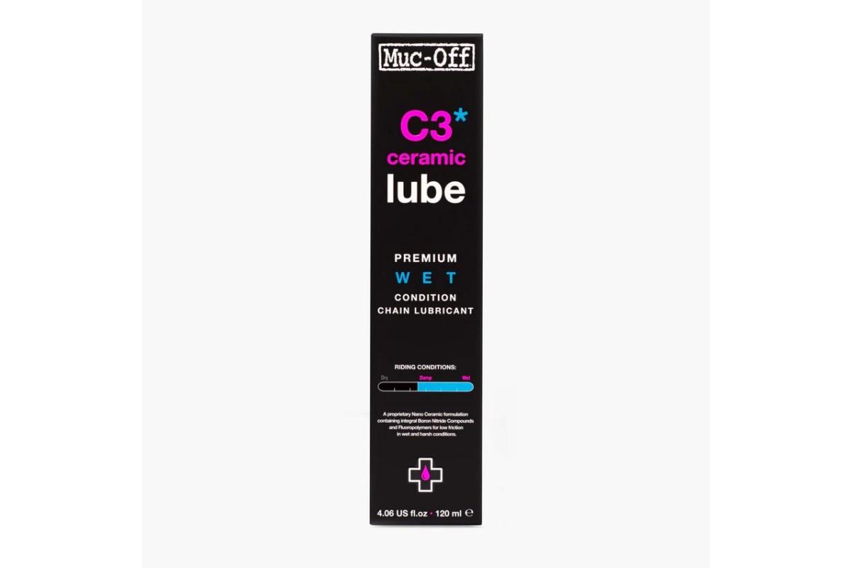 Doctorbike LUBRIFICANTE CATENA CERAMICO UMIDO MUC-OFF C3 CERAMIC LUBE WET - FLACONE 120ML