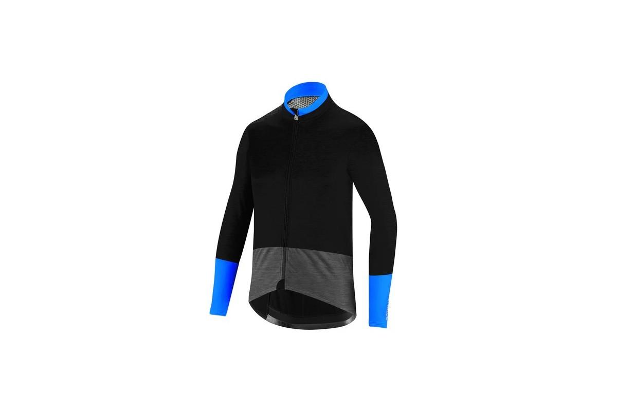 Doctorbike GIACCA MEDITERRANEA WOOL BLACK CHINA BLUE Doctorbike GIACCA MEDITERRANEA WOOL BLACK CHINA BLUE